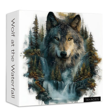 Wolf am Wasserfall Puzzle 1000 Teile